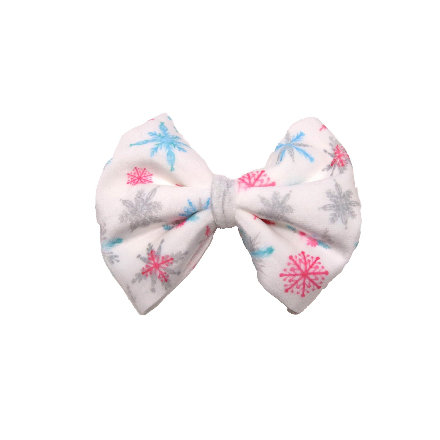 Happy Snowflakes Velvet Bow 3"