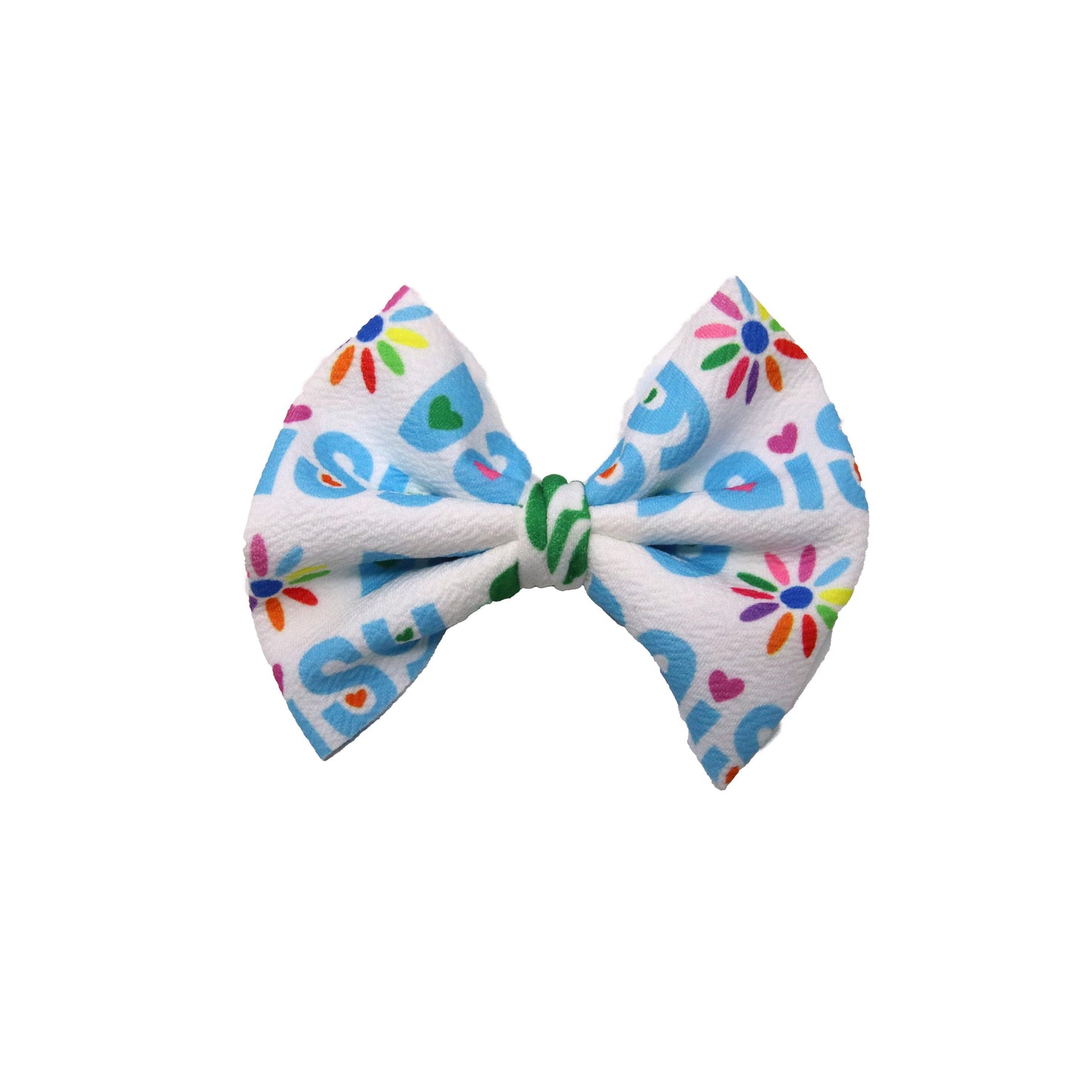 Daisy Fabric Bow 5"