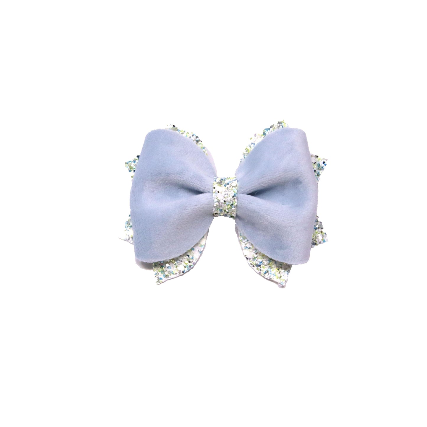 3.5 inch Pale Blue Minkie Phoebe Bow
