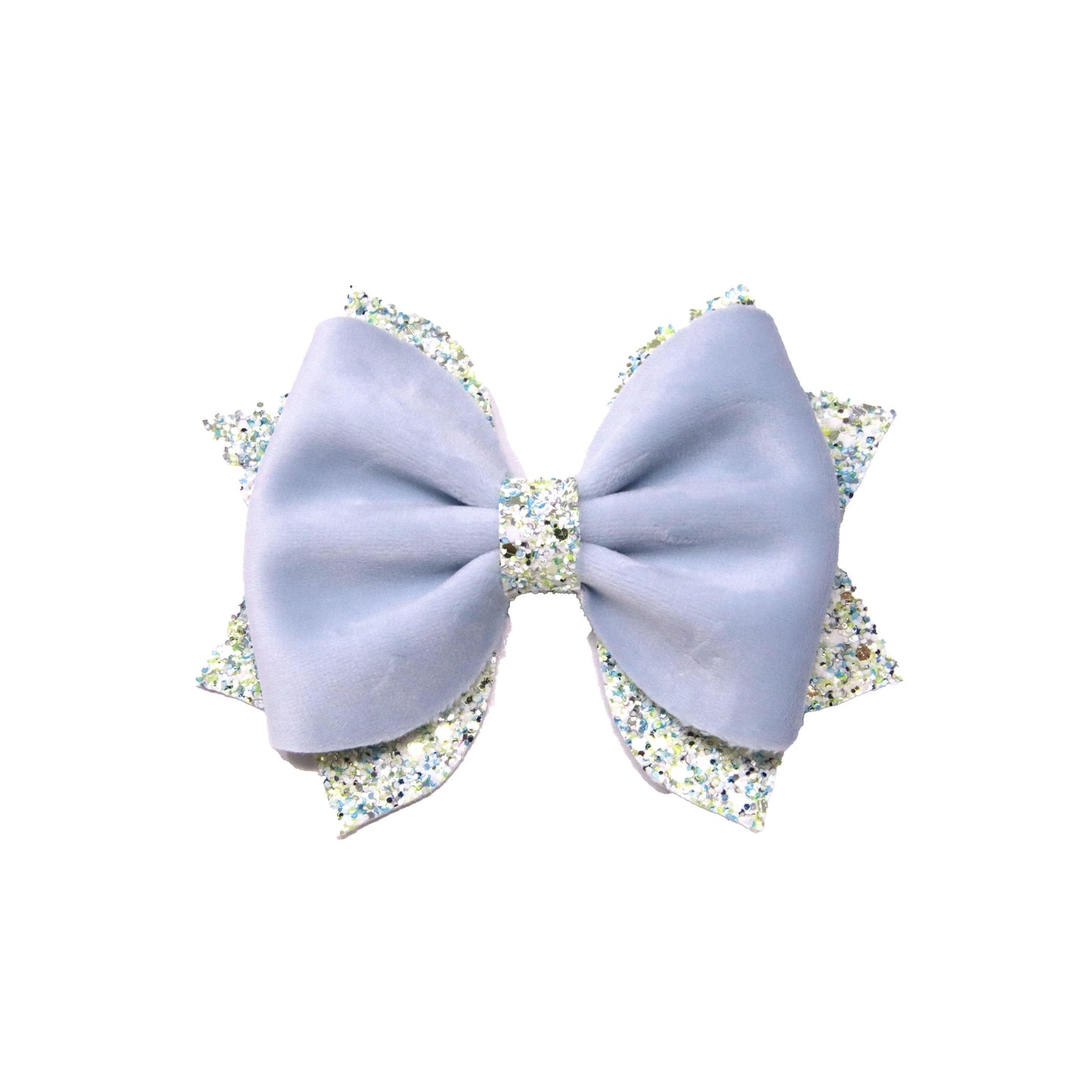 5 inch Pale Blue Minkie Phoebe Bow