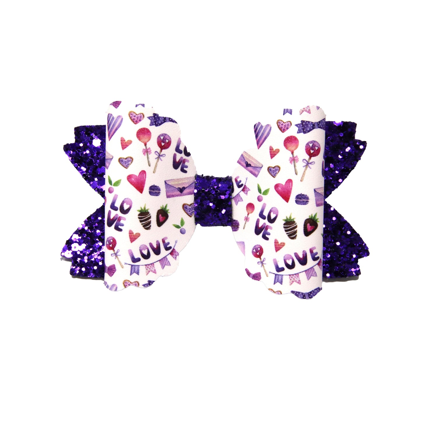 Valentine Toss Scalloped Daisy Bow 4"