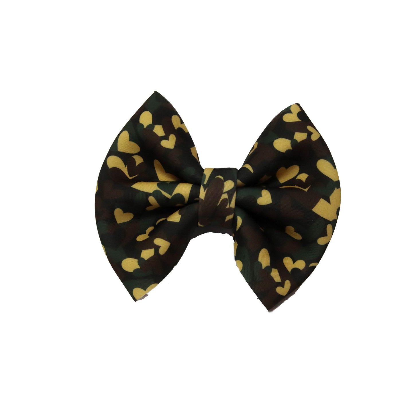 7 inch Camo Hearts Puffy Bow