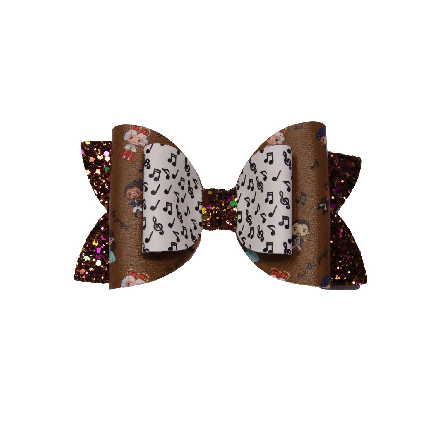 5 inch Music Notes & Hamilton Double Diva Bow