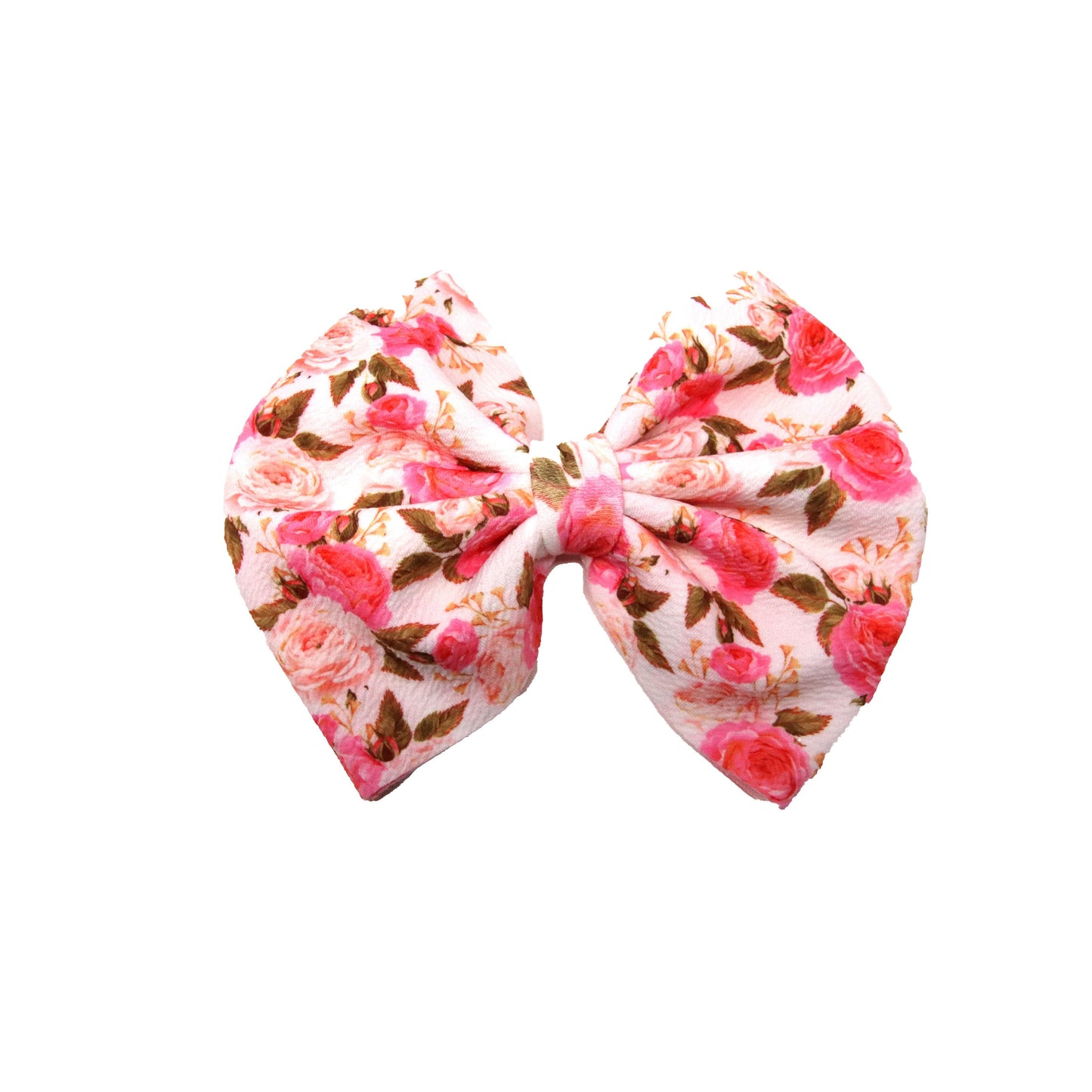 Peony Fabric Bow 7"