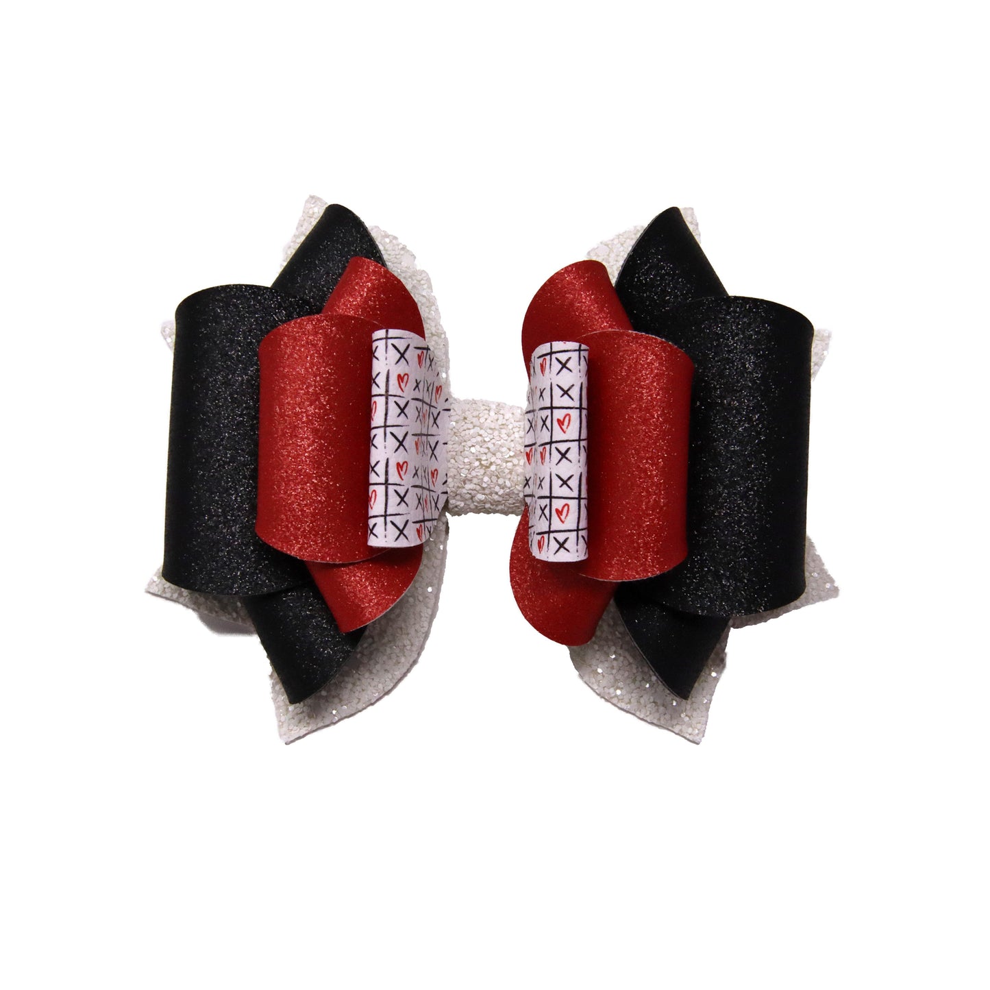 Tic-tac-toe X's & O's Double Franchi Elegant Bow 5"