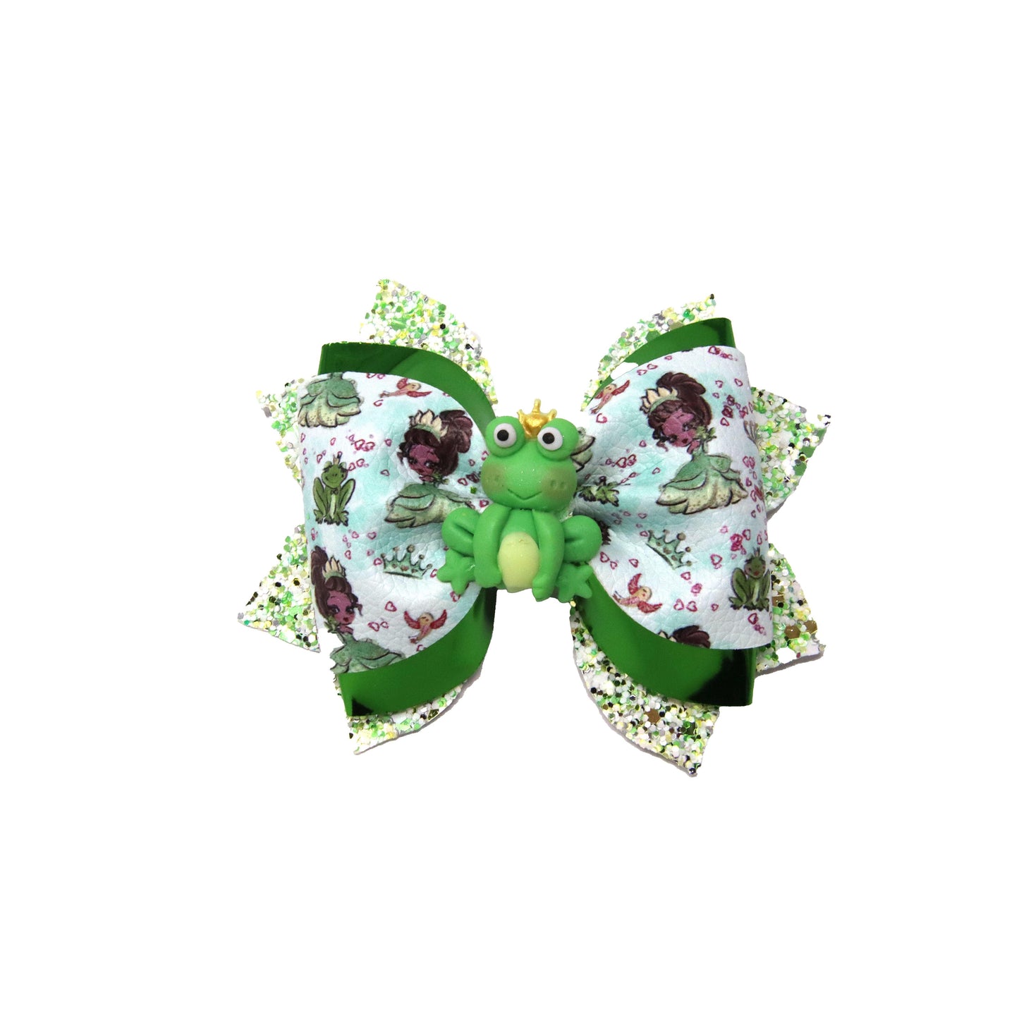 Frog Princess Phoebe Bow 4" with Frog Clay