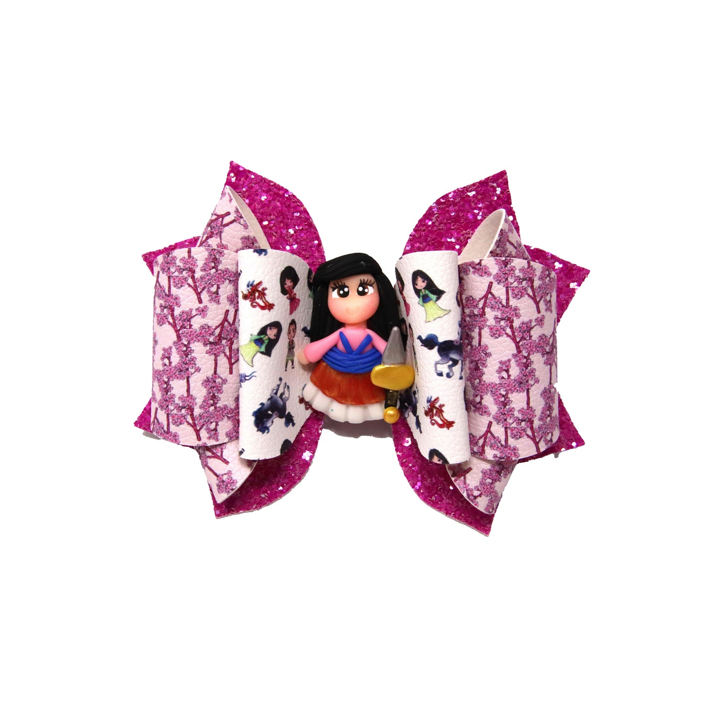 5 inch Warrior Princess Franchi Elegant Bow with Warrior Princess Clay