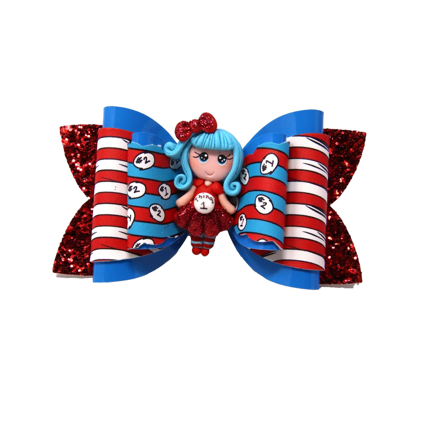 5 inch The Things Dressed-up Diva Bow with First Thing Clay