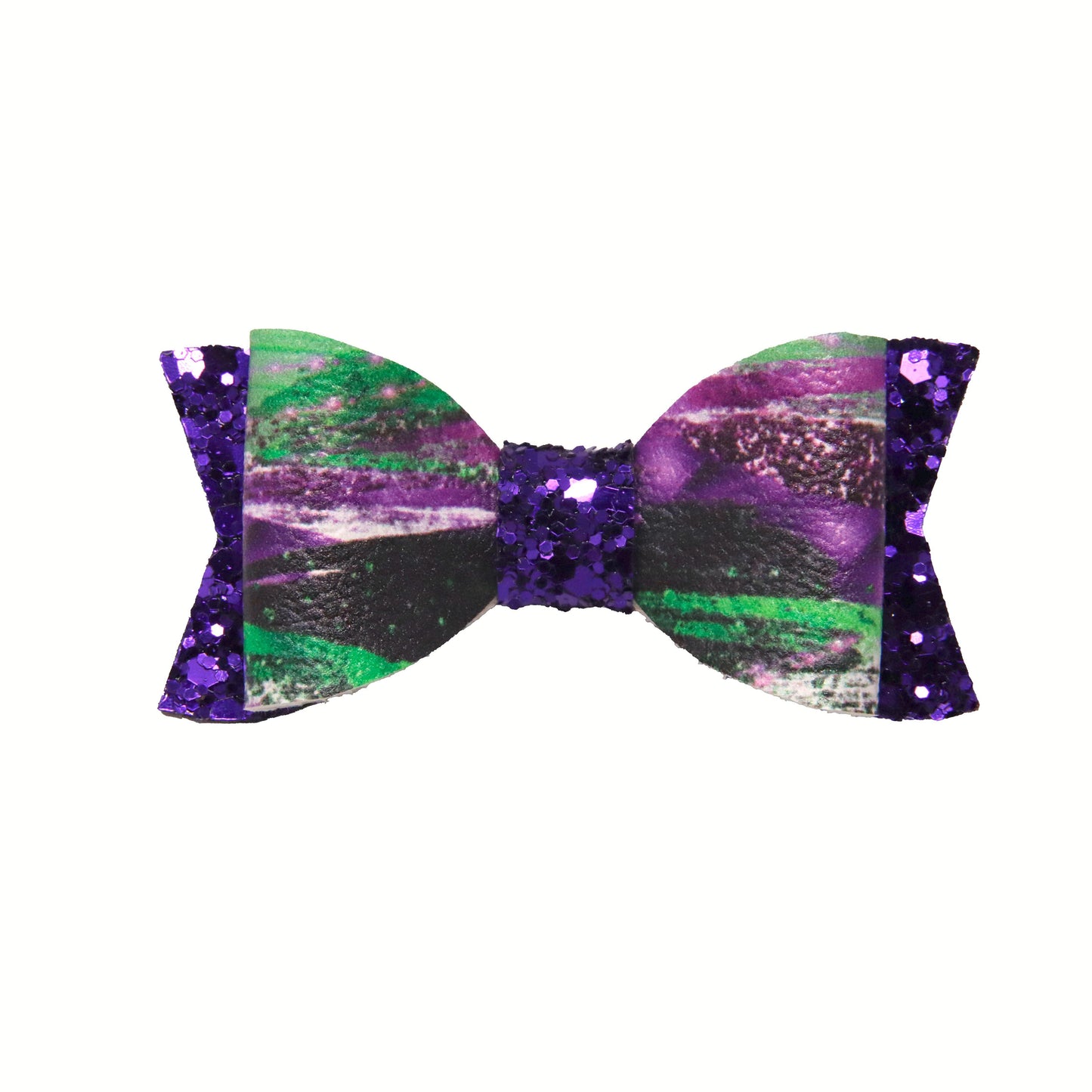 Mardi Gras Brushstrokes Claire Bow 2.75" (pair)