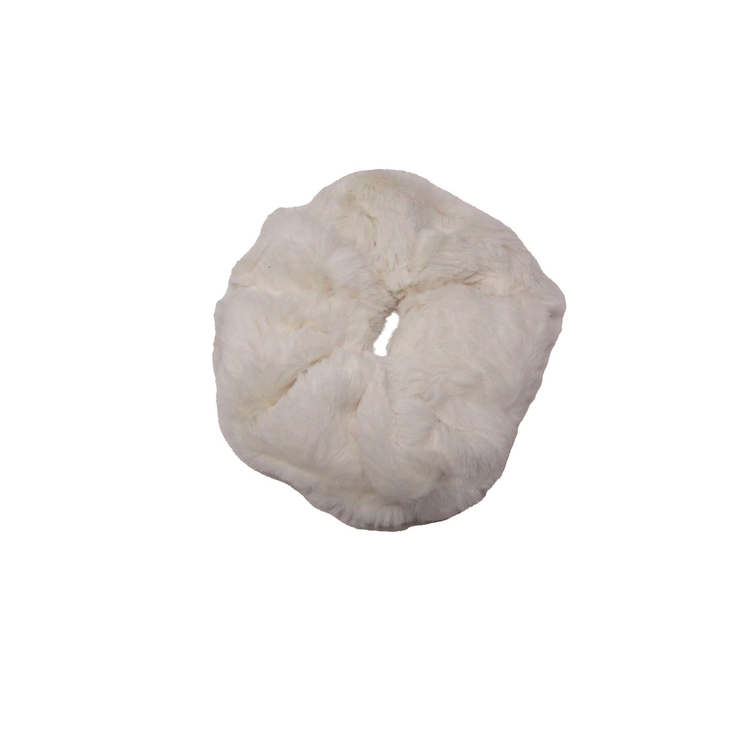 White Jumbo Minkie Scrunchie