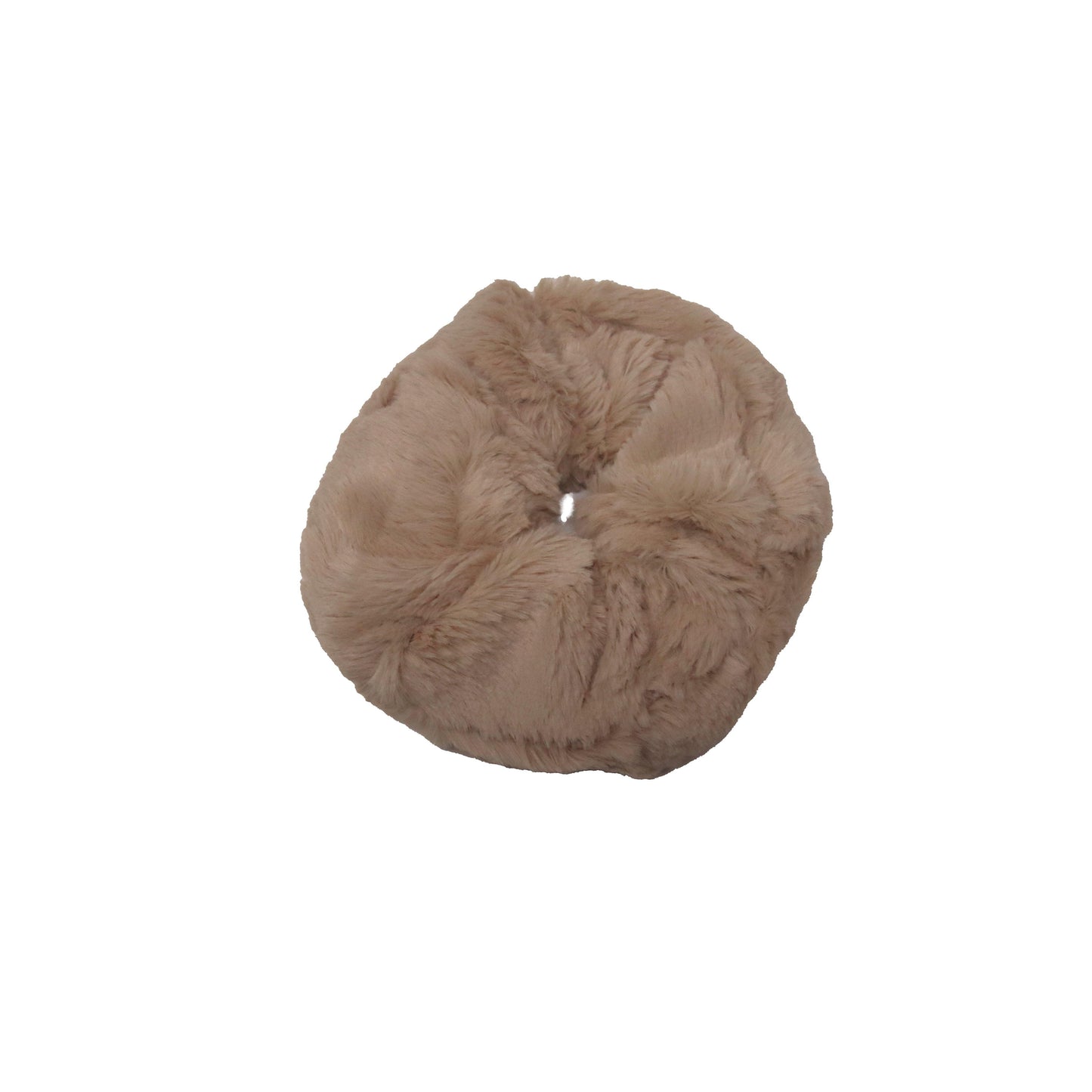 Tan Jumbo Minkie Scrunchie