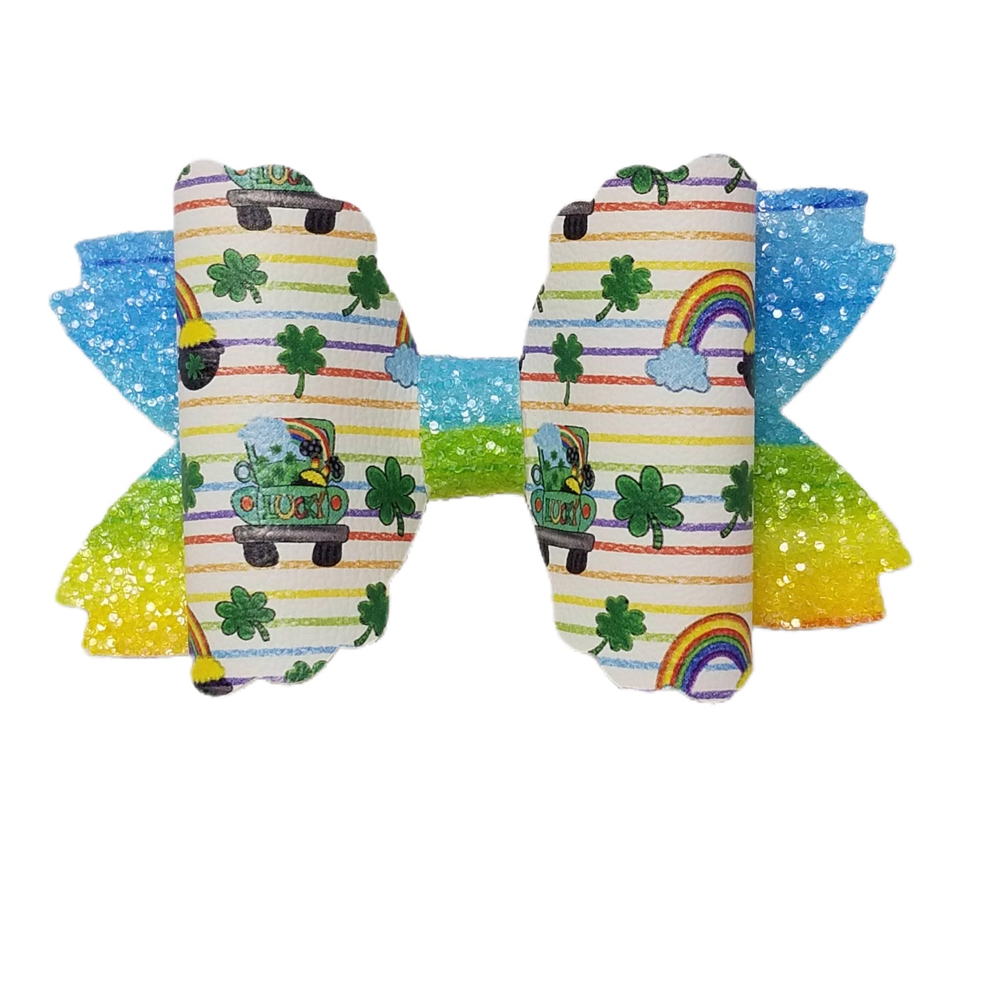 Pot of Gold Scalloped Daisy Bow 4"