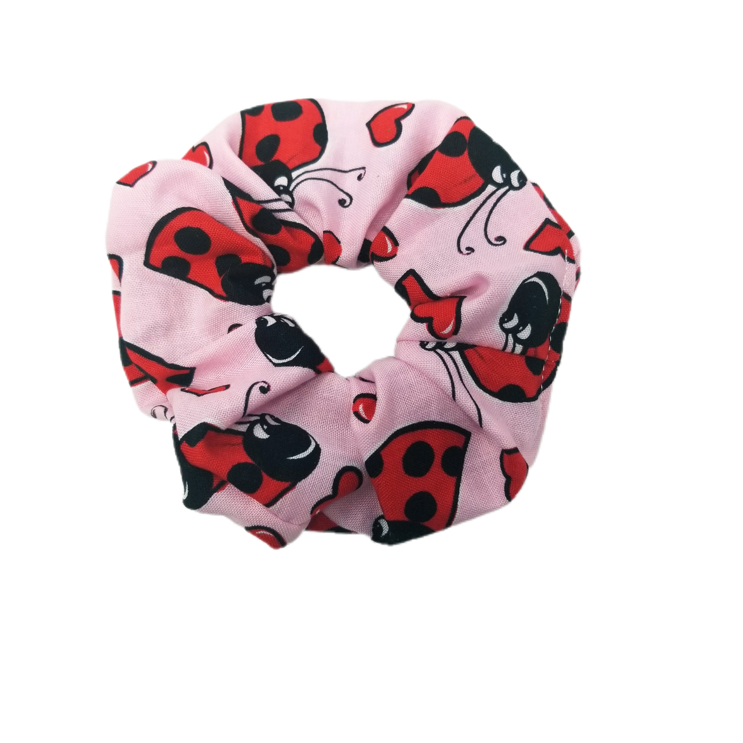 Large Ladybugs Valentine's Scrunchie