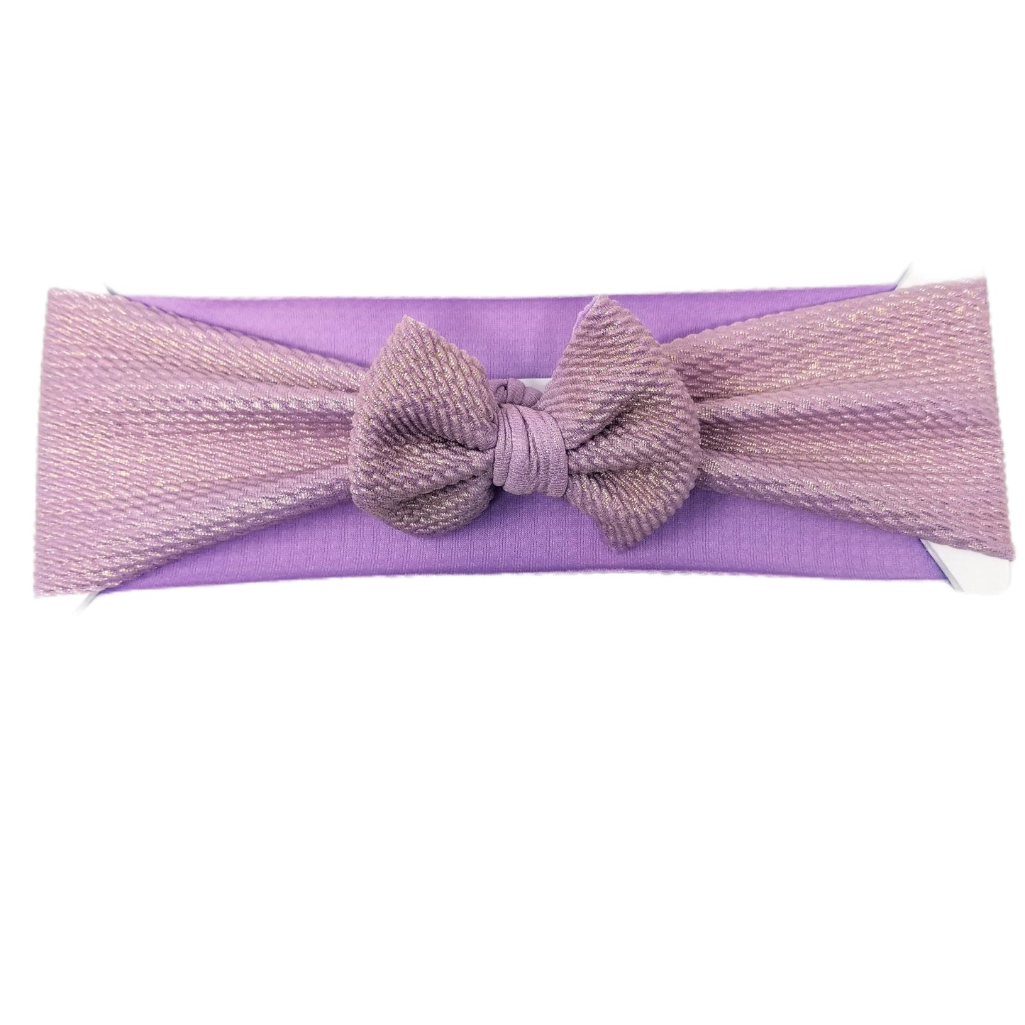 3 inch Lavender Shimmer Fabric Bow Headwrap
