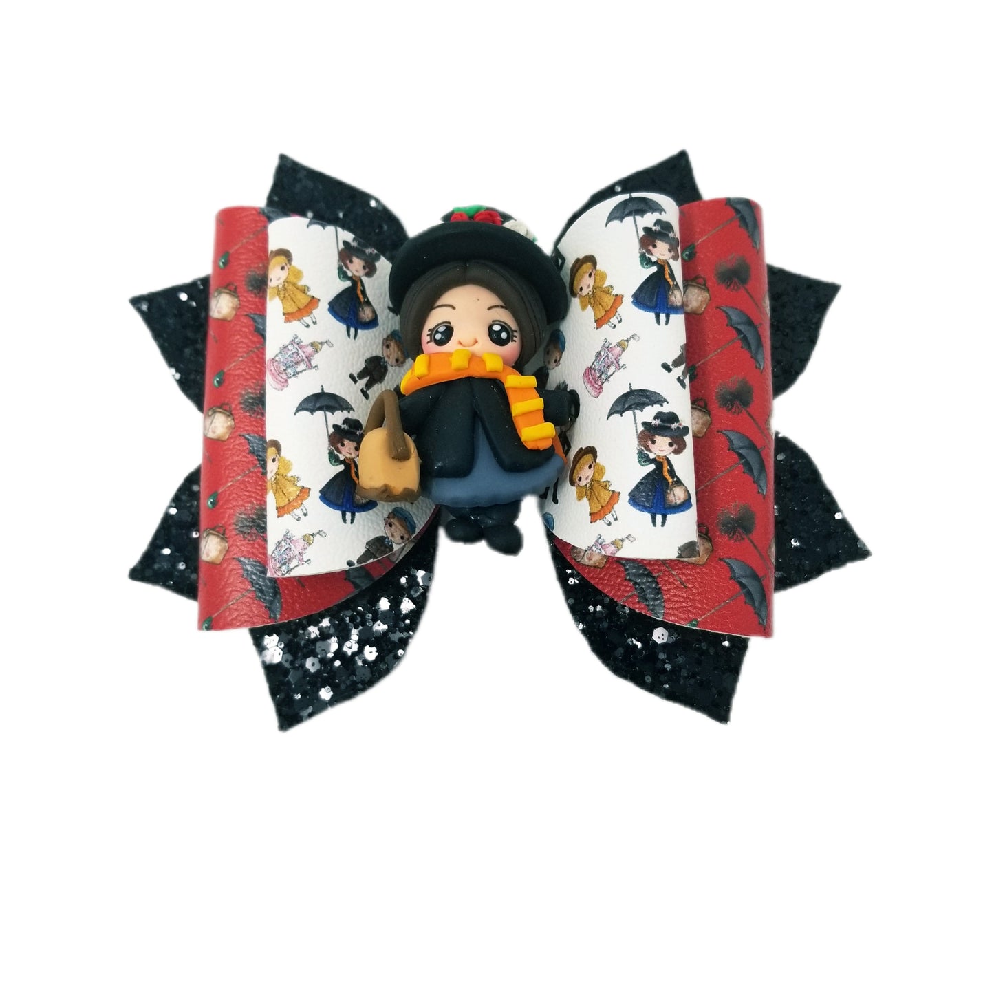 5 inch Umbrella Nanny Double Elegant Bow with Umbrella Nanny Clay