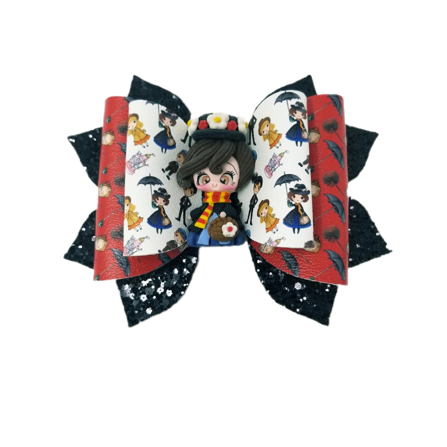 5 inch Umbrella Nanny Double Elegant Bow with Umbrella Nanny Clay