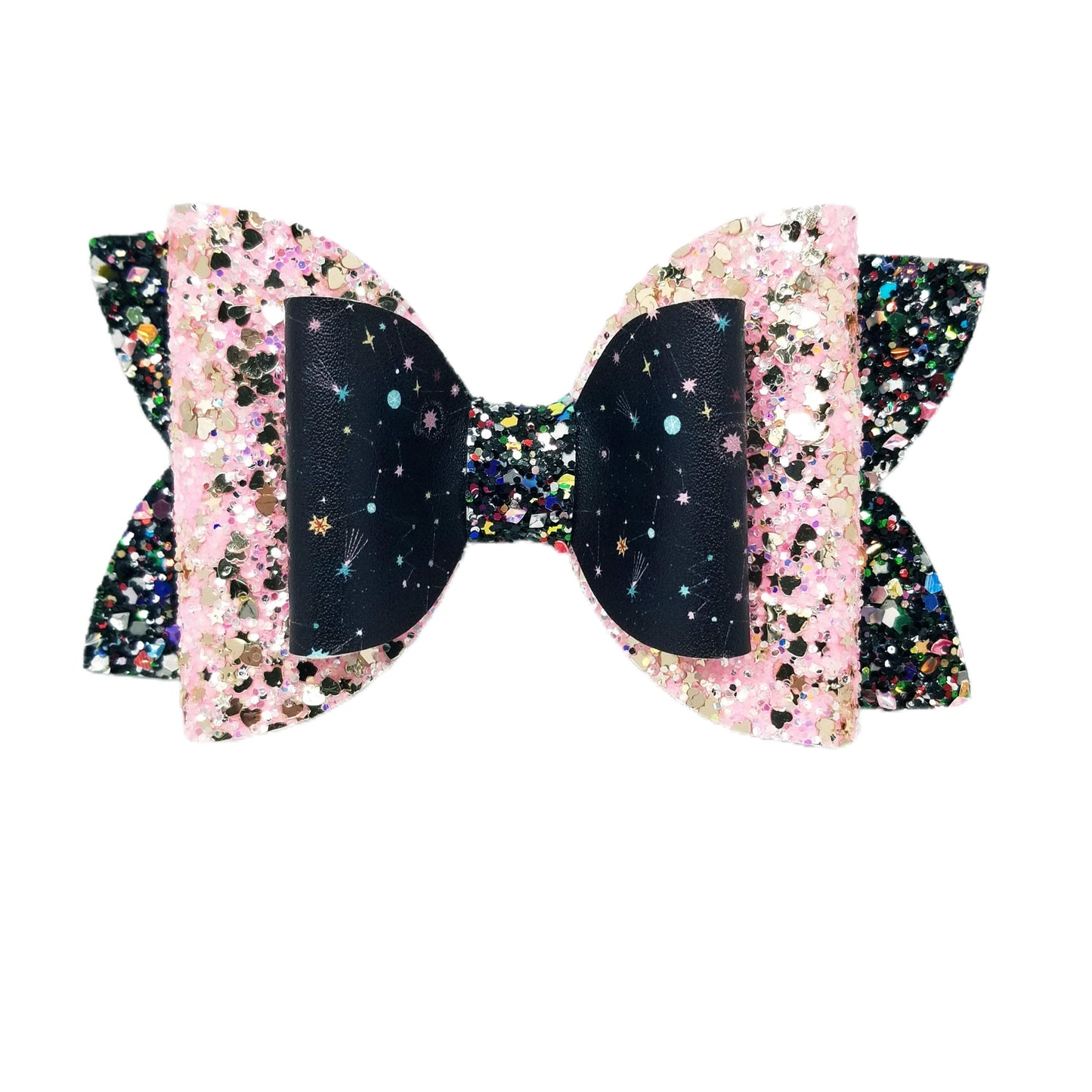 Rainbow Constellations Double Diva Bow 5"