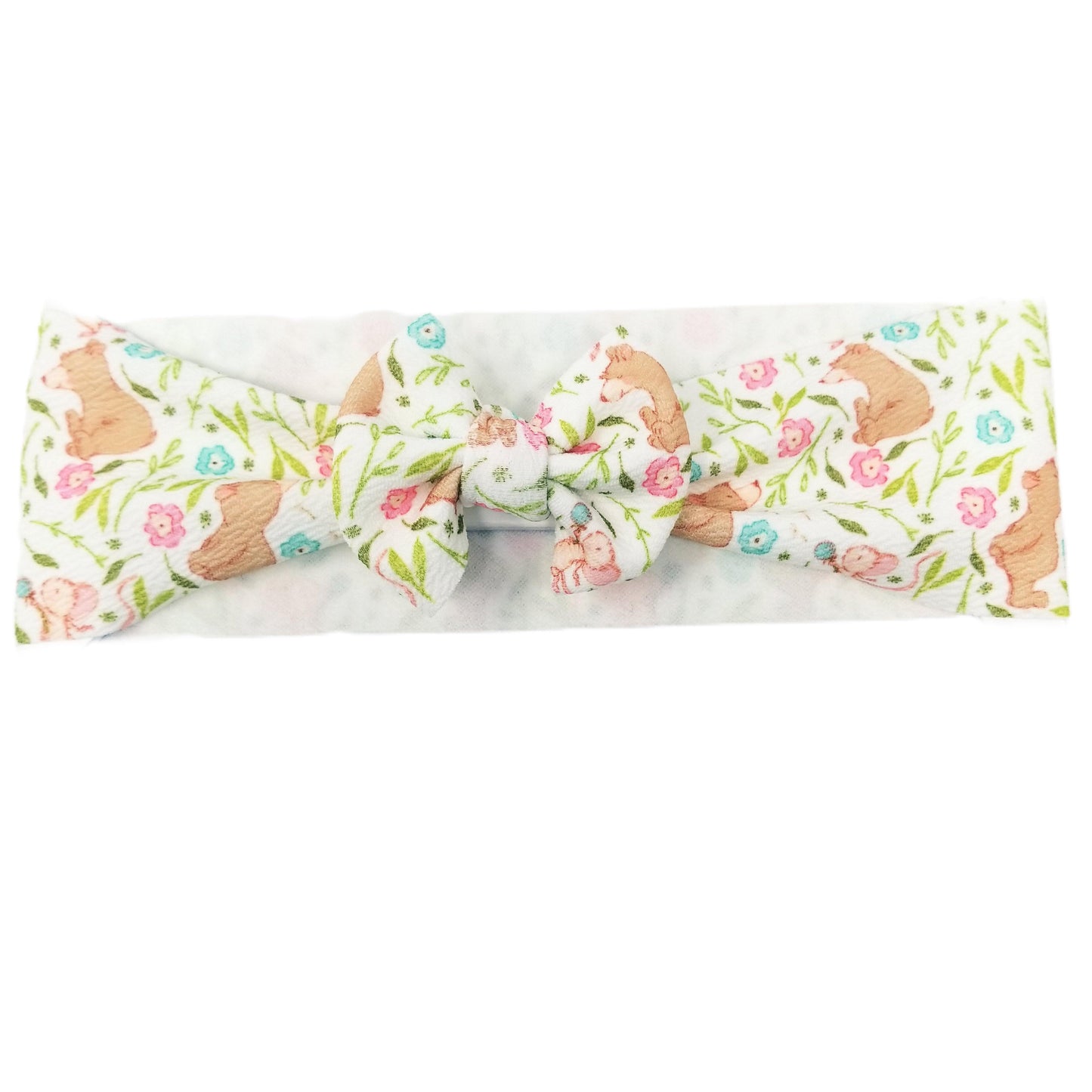 3 inch Bear Necessities Fabric Bow Headwrap