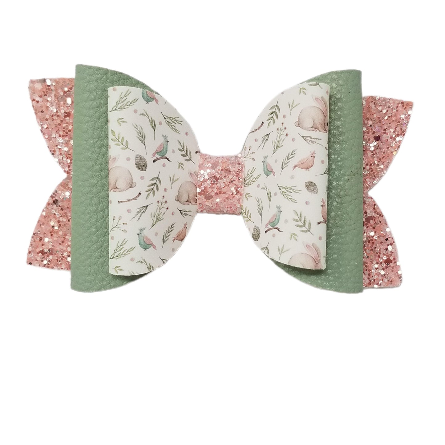 5 inch Sage Bunnies Double Diva Bow