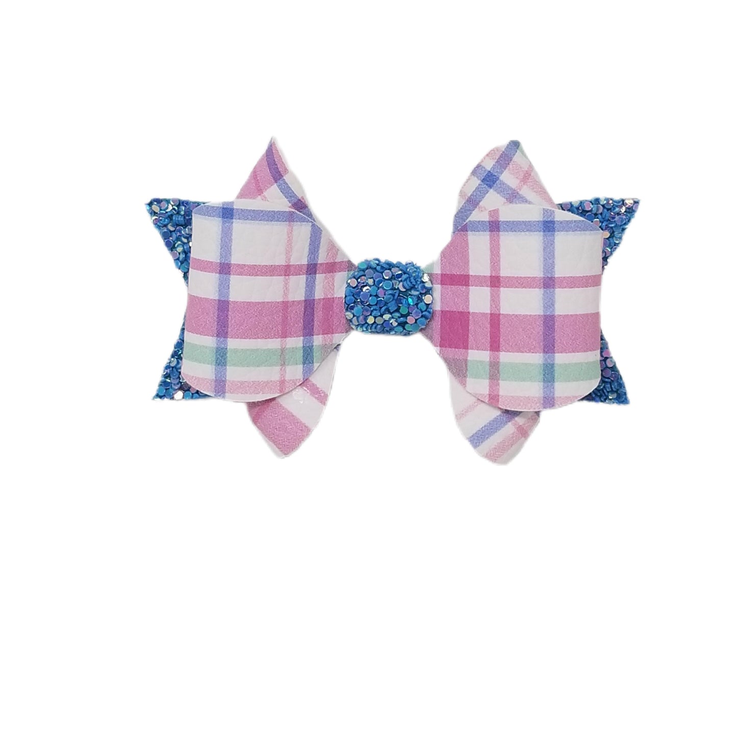 Easter Plaid Mini Franchi Bow 2.5" (pair)