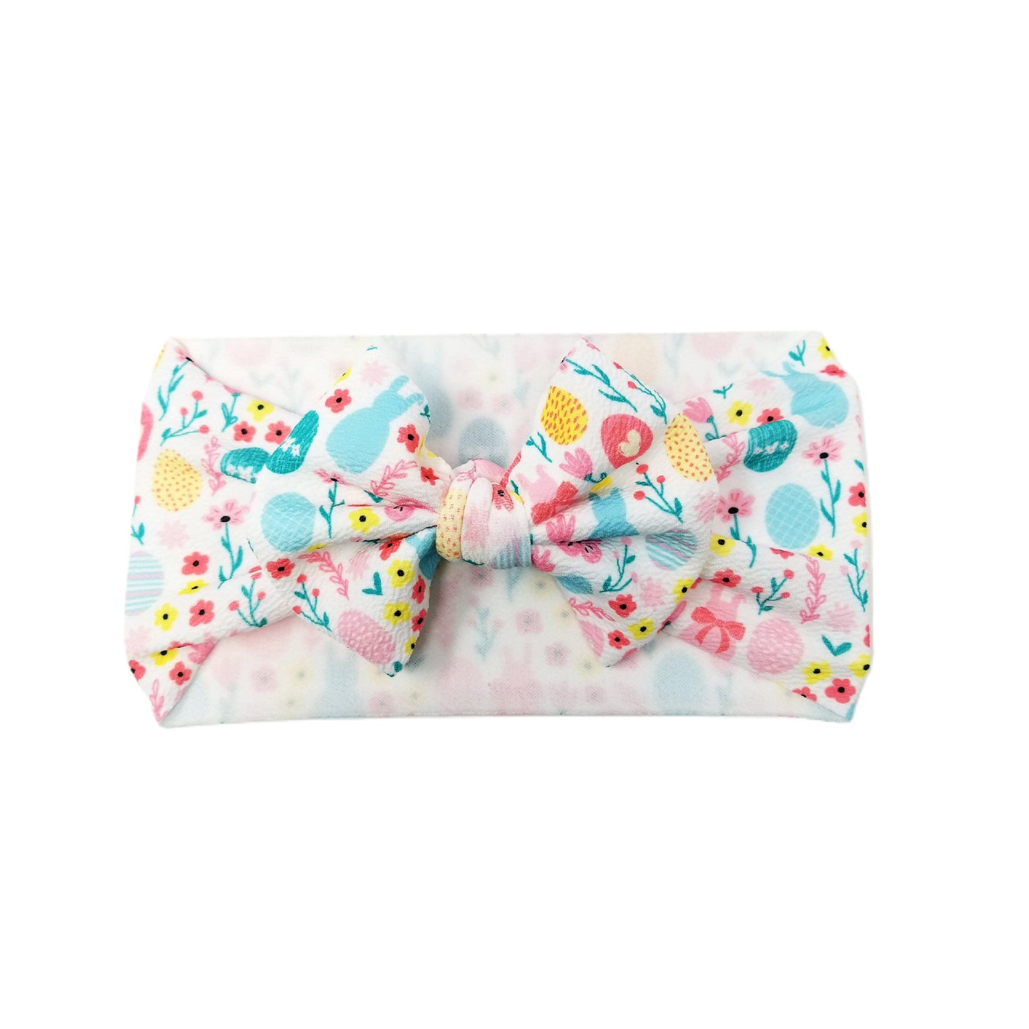 Some Bunny Loves You Fabric Bow Headwrap 5"