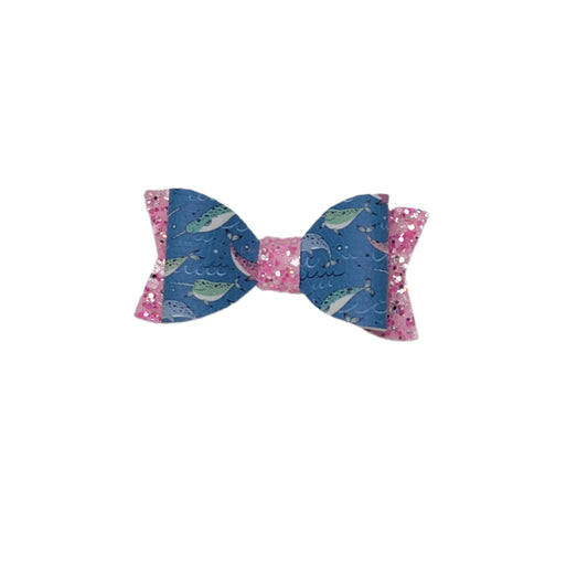 Unicorn of the Blue Sea Claire Bow 2.75" (pair)
