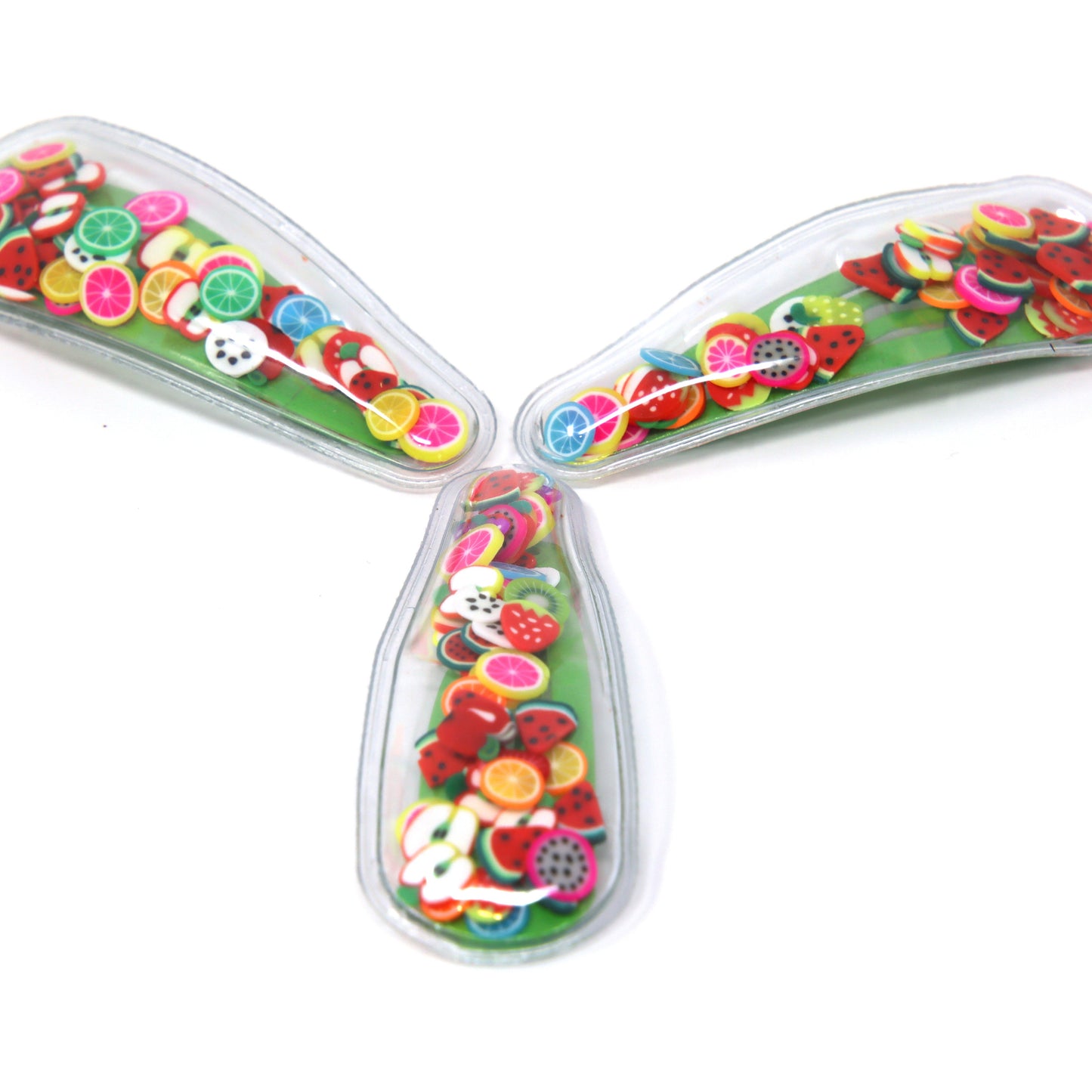 Fruit Green Shaker Snap Clip 2.5"