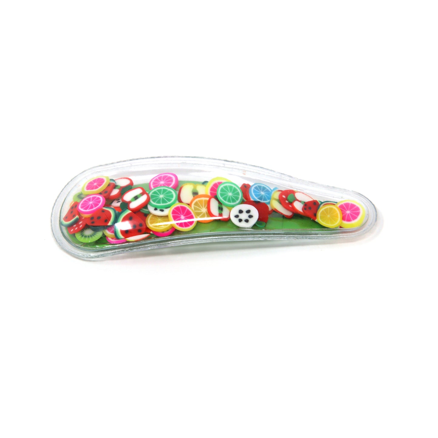 Fruit Green Shaker Snap Clip 2.5"