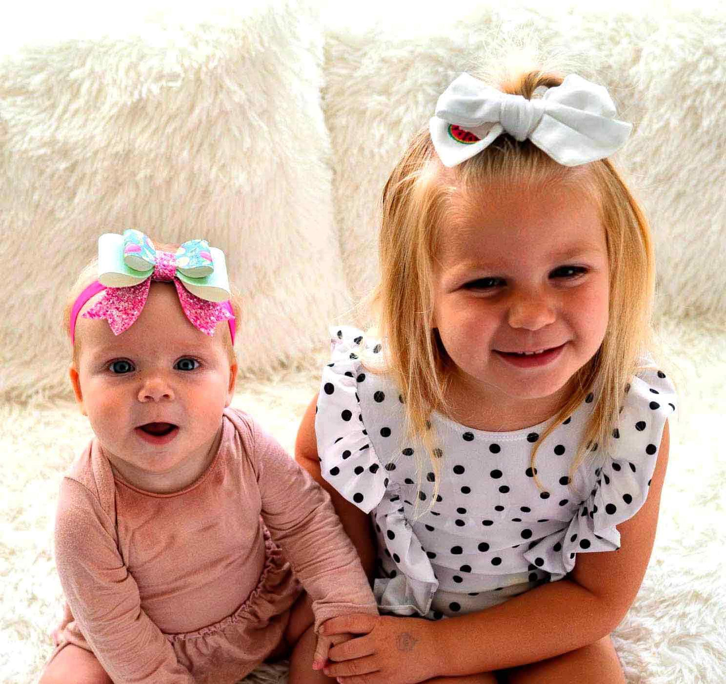 Pink Lemonade Double Maggie Bow 3.5"