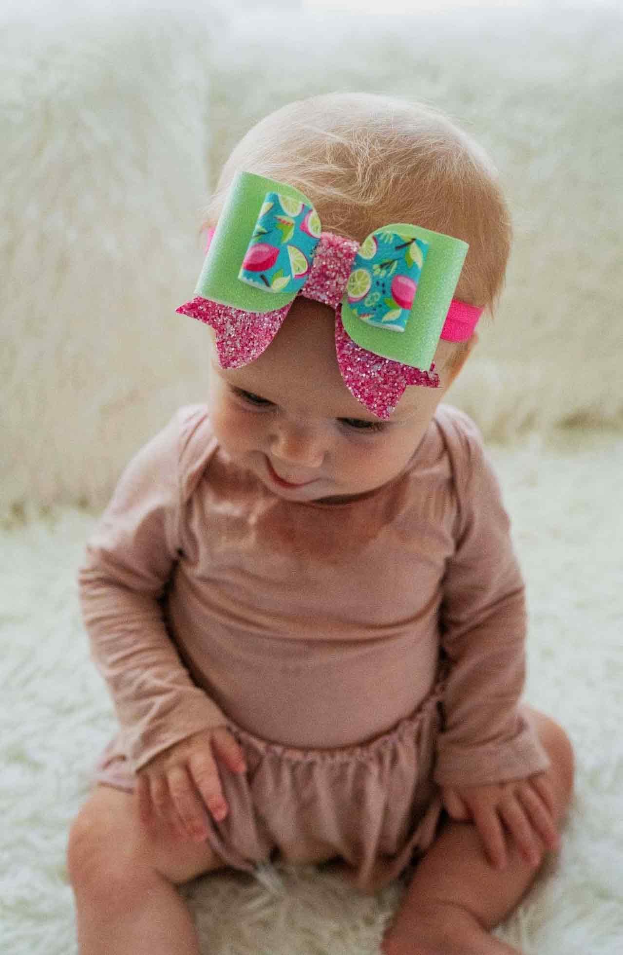 Pink Lemonade Double Maggie Bow 3.5"
