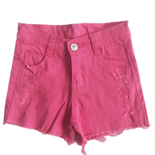 Barbie Pink Light Distressed Shorts