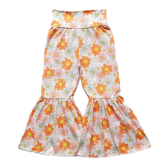 Vintage Floral Bell-bottom Pants