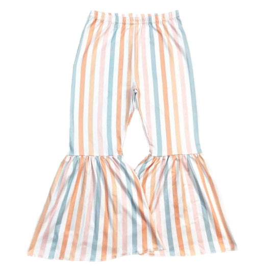 Pastel Stripe Bell-bottom Pants