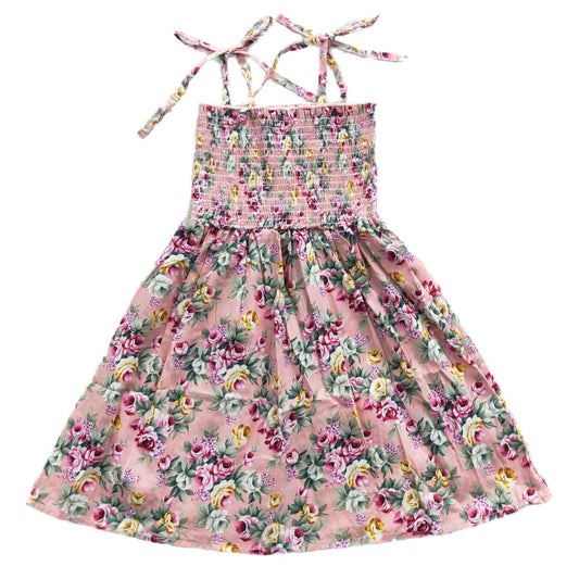 Exquisite Flowers Smocked Dress