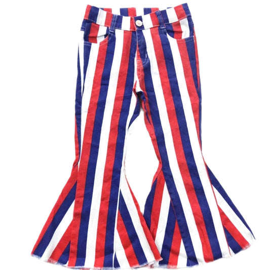 RWB Striped Bell-bottom Pants