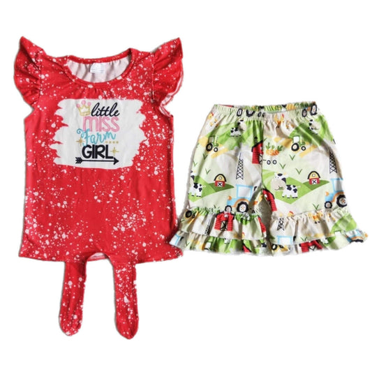 Little Miss Farm Girl Shorts Set
