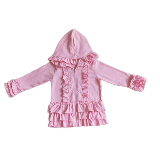 Ruffled Hooded Jacket