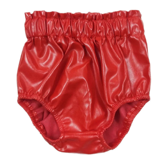 Red Pleather Bummie