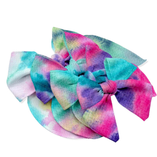 Airbrush Tie-dye Fabric Bow