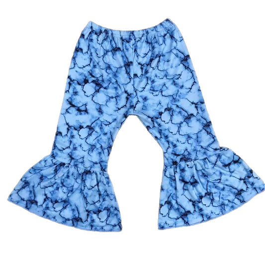 Blue Tie-dye Bell-bottom Pants