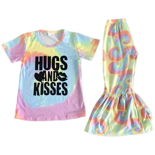 Hugs And Kisses Tie-dye Pants Set