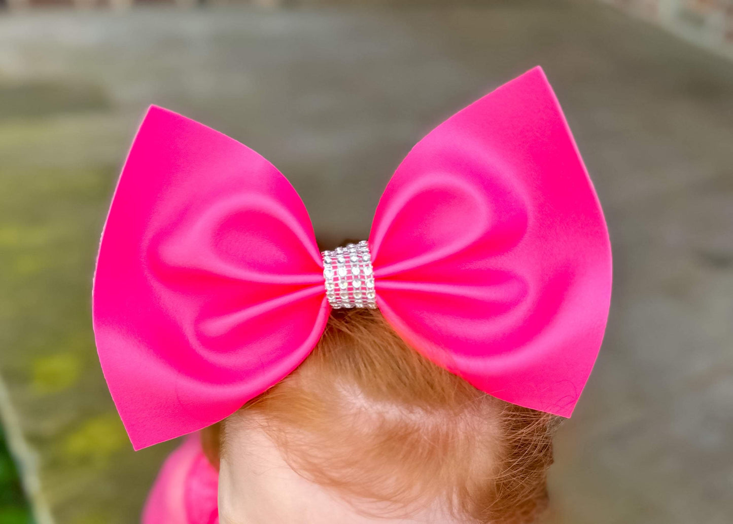 Barbie Pink Remi Bow with Jeweled Center 8"