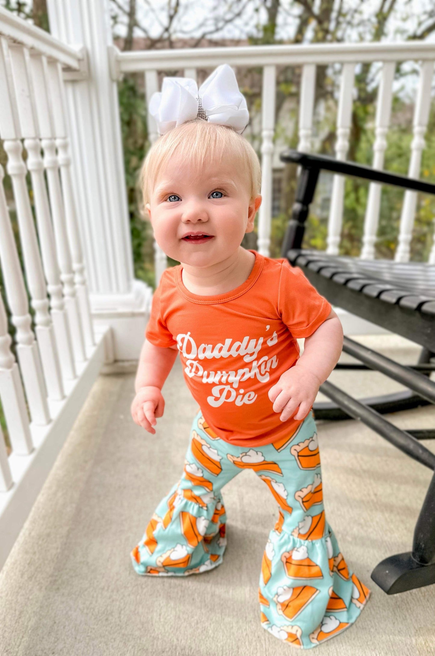 Daddy's Pumpkin Pie Bell-bottom Pants Set