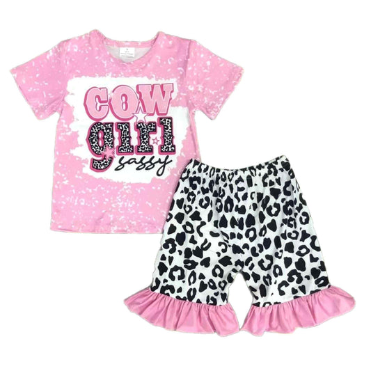 Cow Girl Sassy Shorts Set