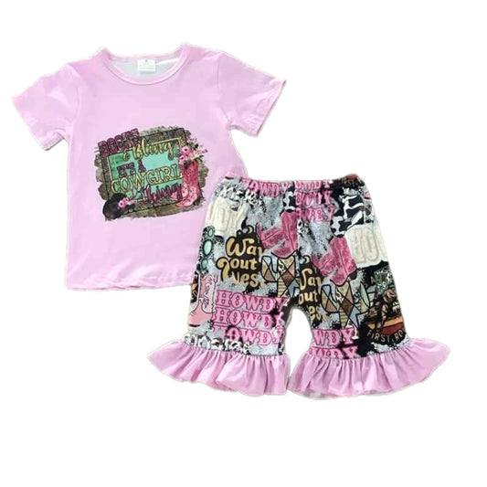 Boots & Bling It's a Cowgirl Thing Shorts Set