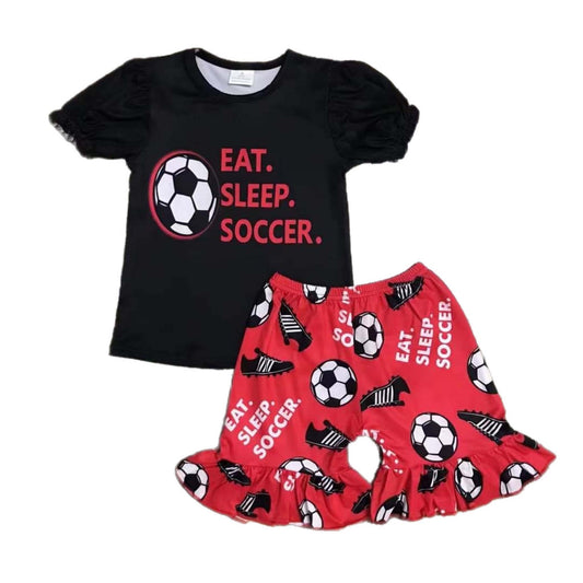 Eat. Sleep. Soccer. Shorts Set