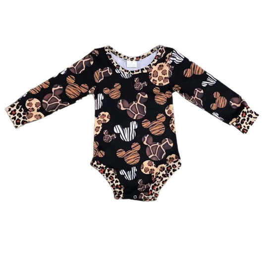 Animal Print Mouse Heads Romper