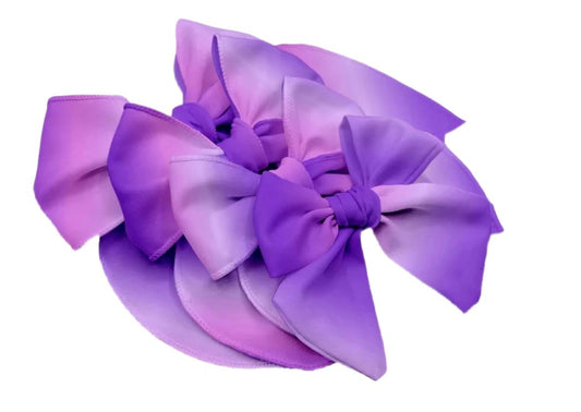 Purple and Pink Ombre Fabric Bow