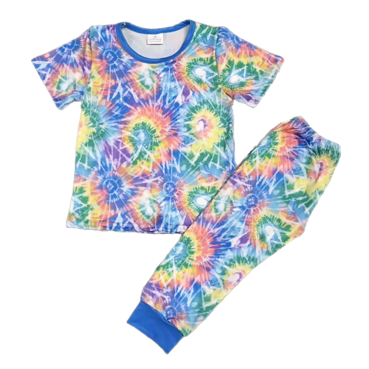 Rainbow Tie-dye Pants Set