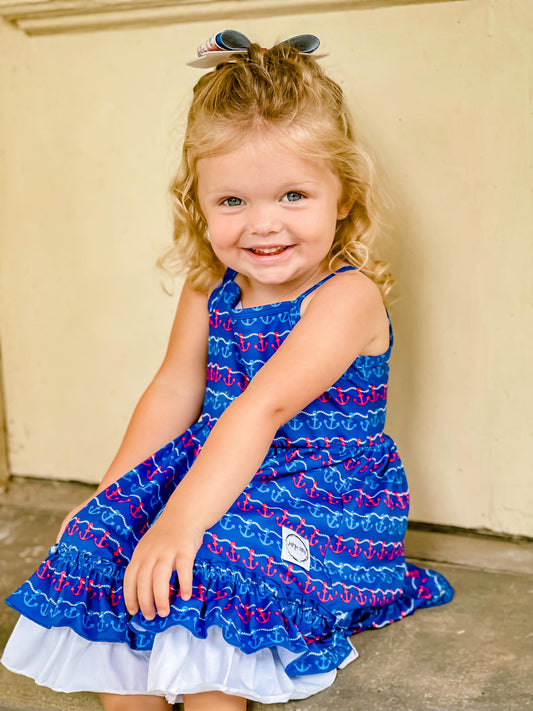 Anchor Sun Dress by Just For Littles